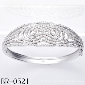 Fashion Silver Micro Pave CZ Setting Jewellery Bracelets Br-0521)